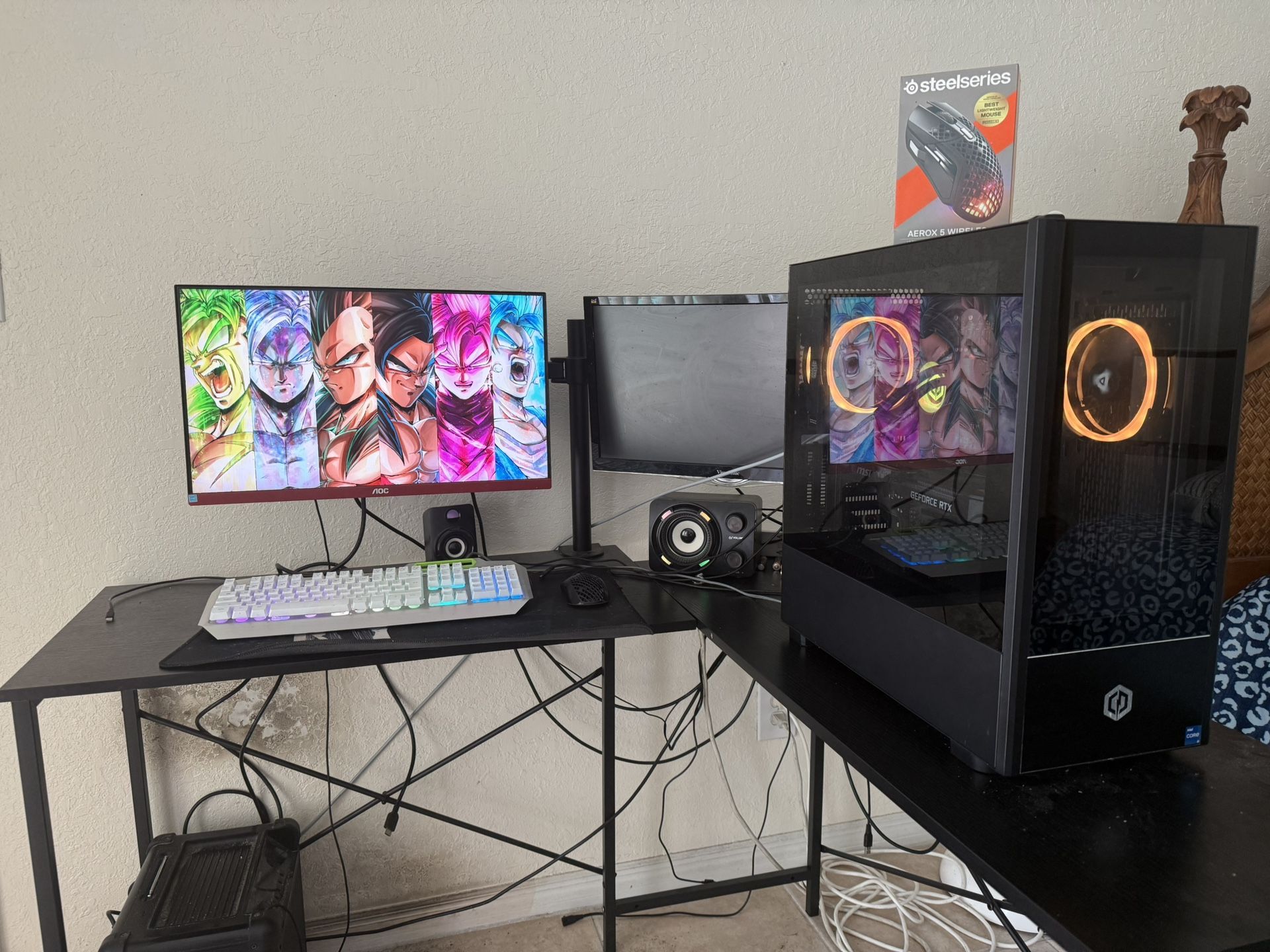 Gaming PC – RTX 3060, i5 12th Gen, 500gb SSD Storage, 32GB RAM + 144Hz AOC Monitor – $950