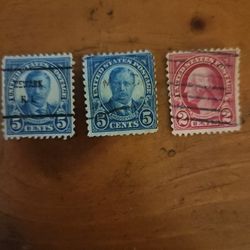 Vintage US STAMP Group 2 /5c Roosevelt and 1/2c Washington