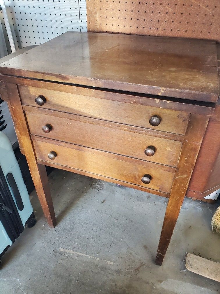 White Rotary 1920 Antique Sewing Cabinet And Machine