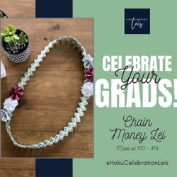 🎓🎉GRADUATION LEI | CHAIN MONEY LEI🎉🎓