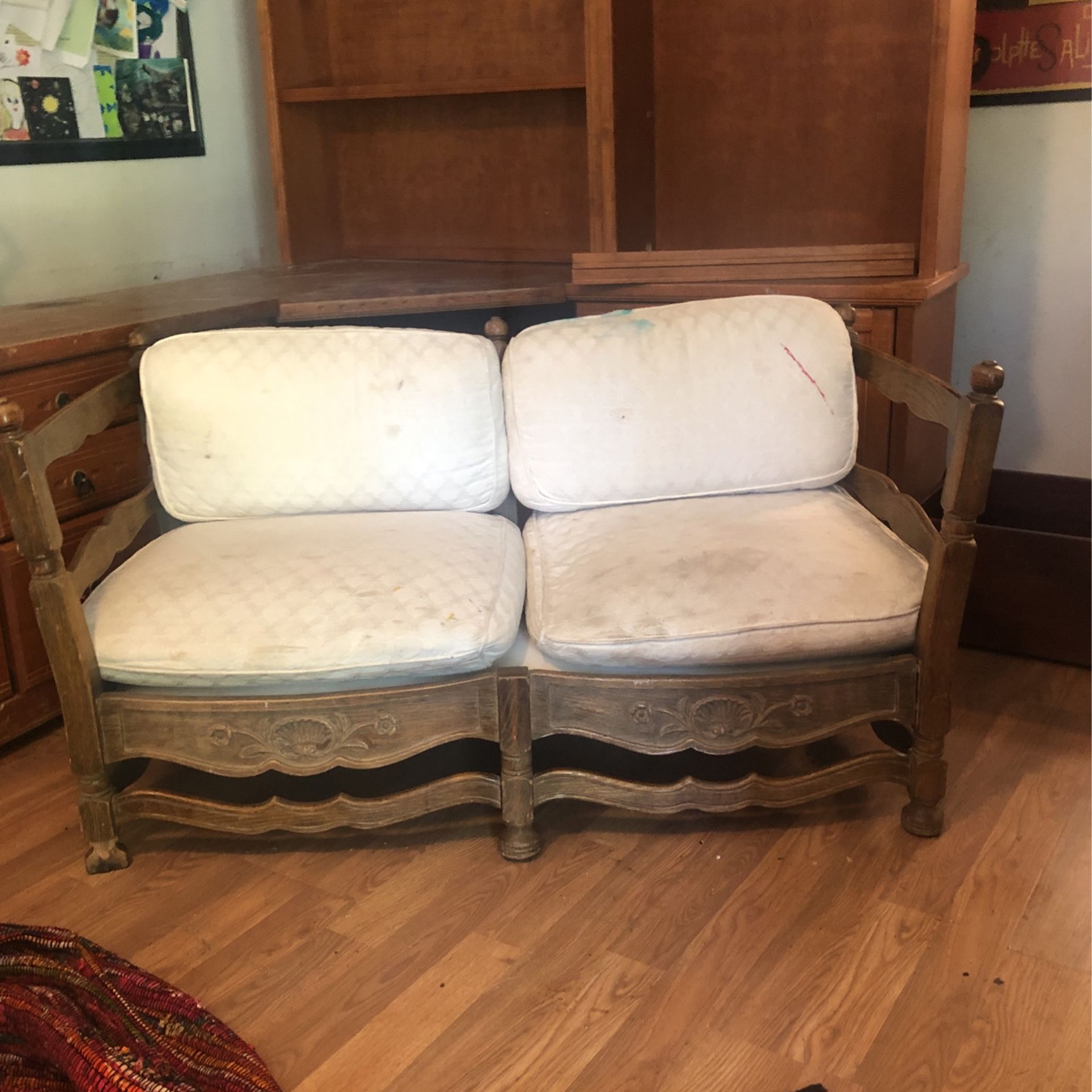 Pair Of Antique Wood Loveseats for Sale in Phoenix, AZ OfferUp