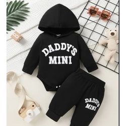 “Daddy’s Mini”Two Piece Baby outfit 