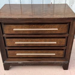 Small Dresser With Three Drawers In Good Condition All Drawers Open Just Fine 