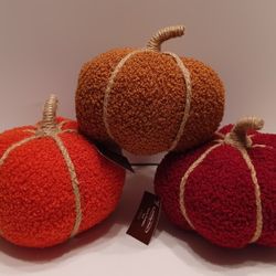 3 Fabric Pumpkins