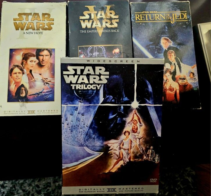 Star Wars IV, V & VI collection. DVD & VHS **WIDESCREEN DIGITALLY MASTERED THX**