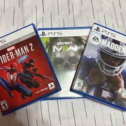 PS5 Games (SpiderMan 2, Call Of Duty MWII, Madden 24)