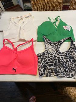 Lot of 4 exercise bras