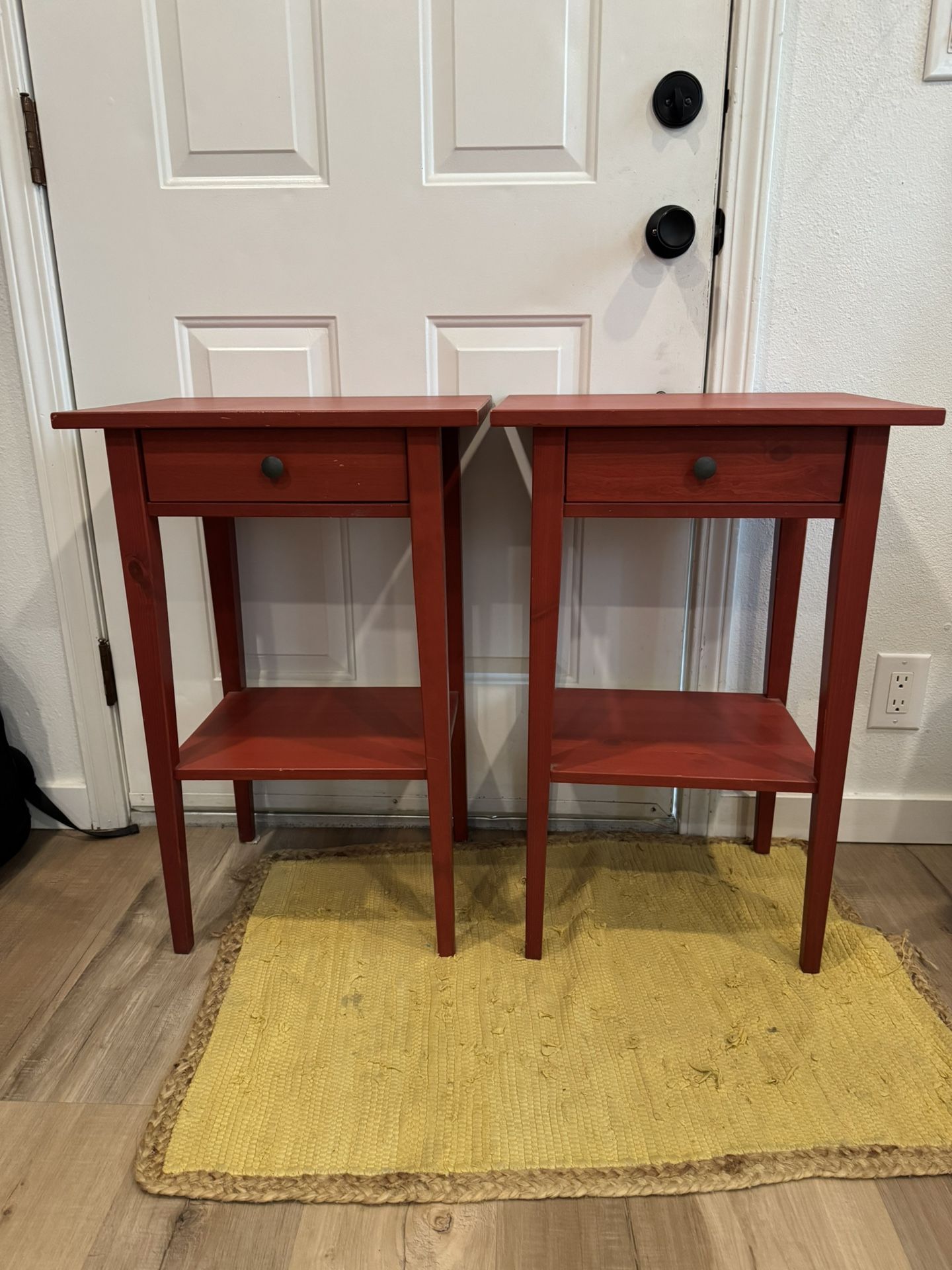 Matching Red Side Tables