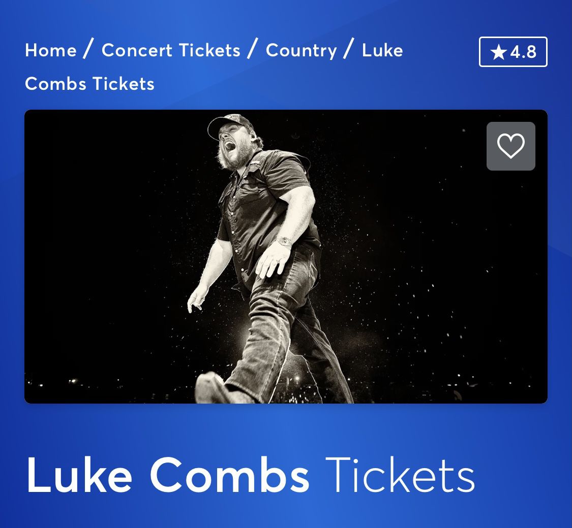 Luke Combs Concert Tickets