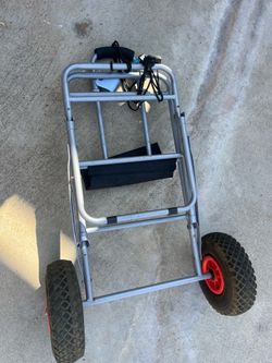 Sturdy Beach lugger cart with fat tires