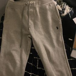 Gray polo track suit pants 