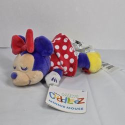 Disney Store Mini Cuddleez Sleeping Minnie Mouse Plush 6" Stuffed Animal