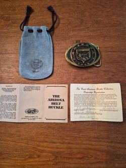 Arizona Solid Brass Belt Buckle Heritage Mint 1977