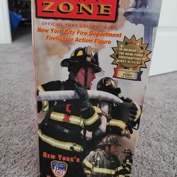 New York City fire department firefighter action figure.