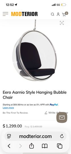 Hanging bubble chair