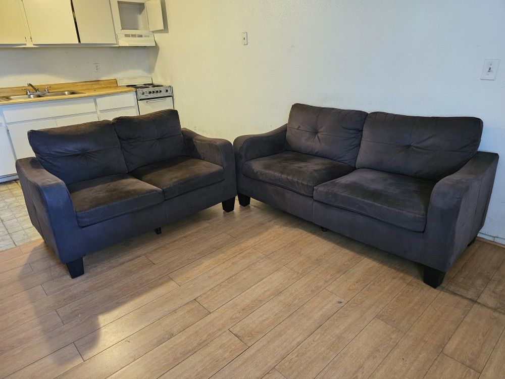 Brown sofa set