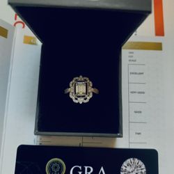 925 Sterling Silver Vvs1 Moissanite Diamond Engagement Ring Anillo Diamante 