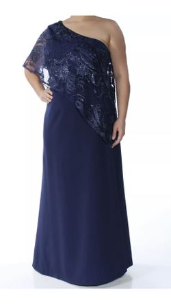 Formal Dress Size 16 One Off Shoulder Gown Tahari Evening Dress Mother of the Bride