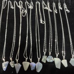 Sterling Silver Opal Necklace