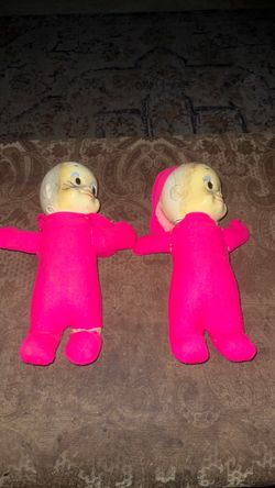(1961) Vintage Kewpie-Style Stuffed Dolls – Set of 2