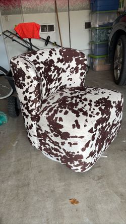 Cow print chair