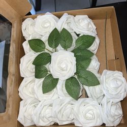 White Roses Artificial 