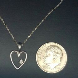 Heart diamond pendant