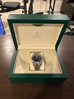 Silver and Blue Luxury Watch 41mm