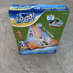 Bestway H2OGO! 18' Triple Water Slip N and Slide Kid's Pool Toys Outdoor SummerFirm $40