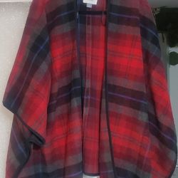 Plaid Shawl/poncho 