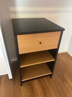 Nightstand with drawer and compartments