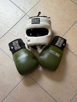 Ring to Cage Boxing Gloves and Headgear Set