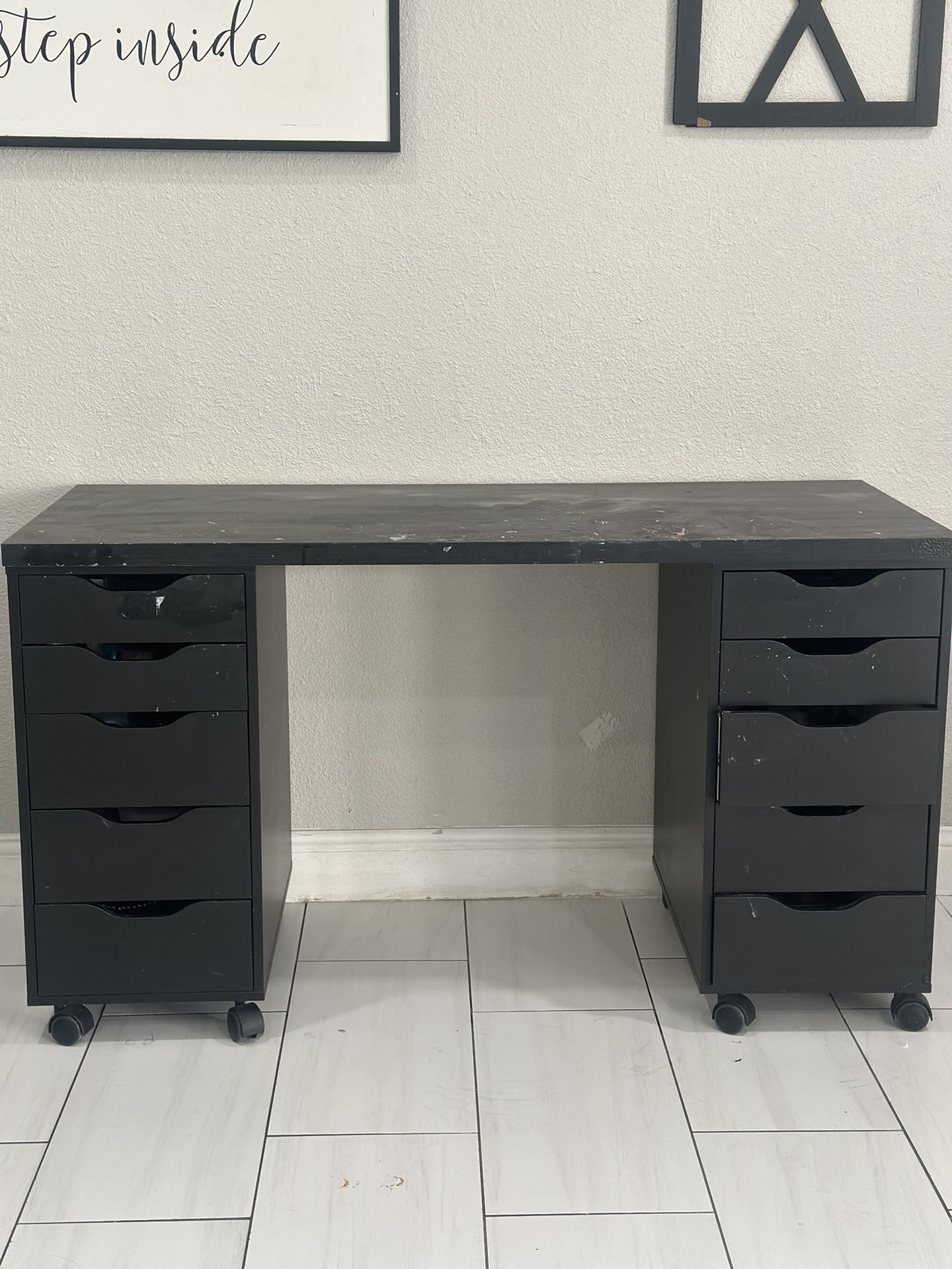 Black Ikea alex desk
