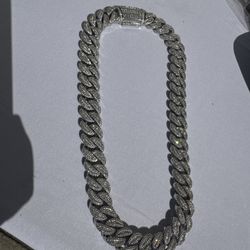 Silver 20mm 24inch CZ Cuban Link Chain