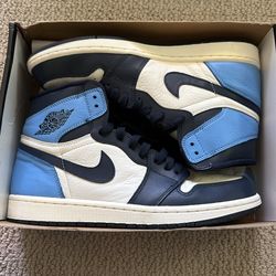 Air Jordan 1 Retro High Og, 555088 140, Obsidian, Size 9.5