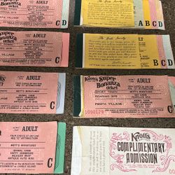 Vintage Knotts Ticket Books. 