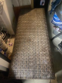 Large Brown Wicker Chest
