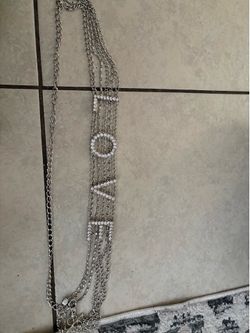 Y2K “LOVE” Rhine Stone Belt/ LargeBag Charm