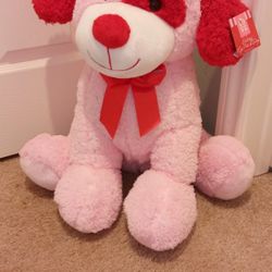 Valentine's Day Plush Dog