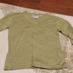 Rampage khaki v-neck top
