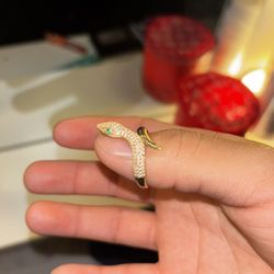 10k Yellow Gold Snake Ring 