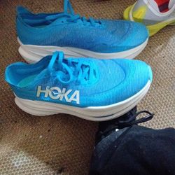 Blue Hoka Athletic Shoe