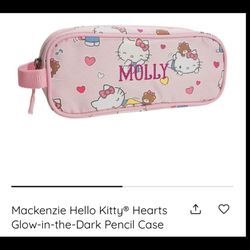 Pottery Barn Mckenzie Hello Kitty Hearts Glow-in the-Dark Pencil Case