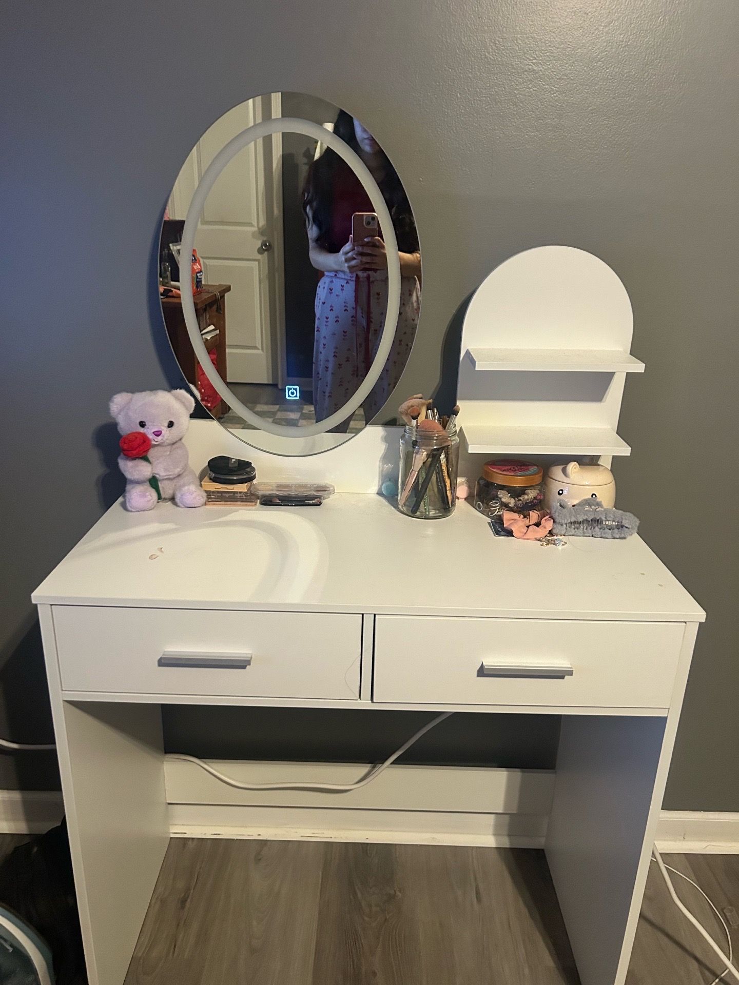 White vanity