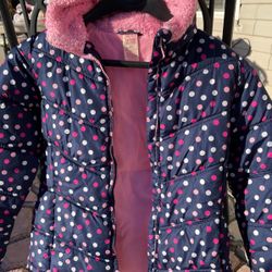 Faded Glory Girls Polka Dot Coat 
