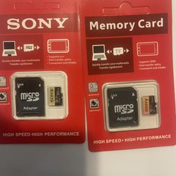 2 Sony Micro Sd cards 