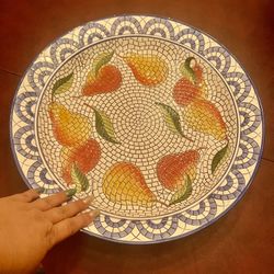 Clay Art CA Pottery Yellow Brick Serving Dish Bowl  