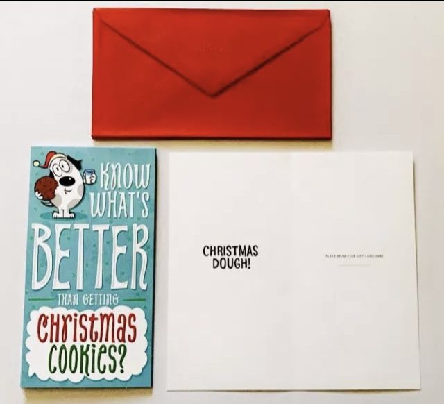 Hallmark Christmas Dough Funny Christmas Cards, Money & Gift Card Holders, New