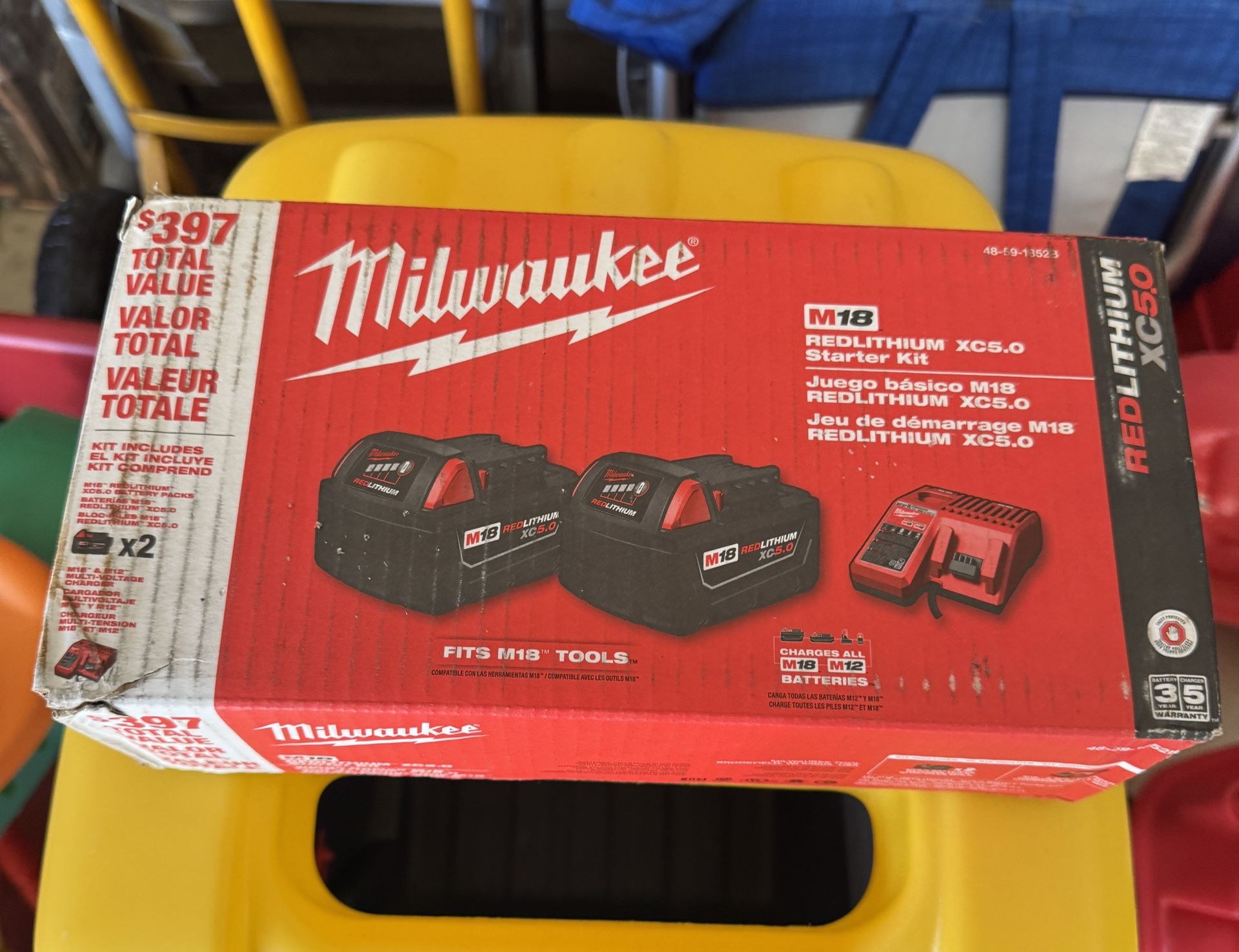 Milwaukee M18 XC5 Battery (1) And Charger