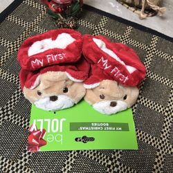 Be Jolly My First Christmas BOOTIES Ages 0 to 6 Months New